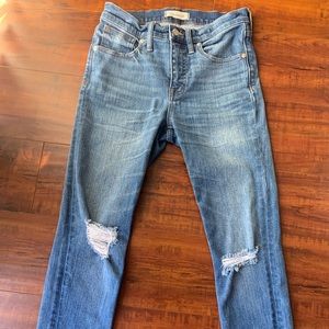 Madewell size 27 distressed denim